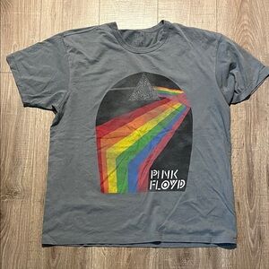 Pink Floyd Gray Oversized Cotton Blend Tee Size L